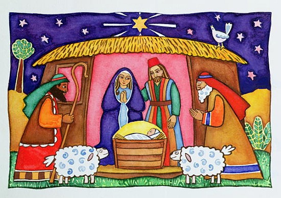Nativity Scene  von Cathy  Baxter