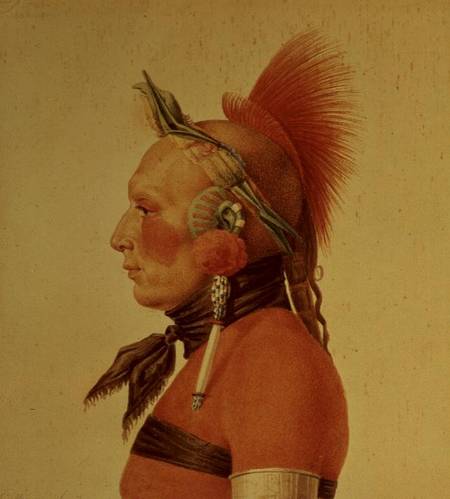 An Osage Warrior von C.B.J.F. de Saint-Memin