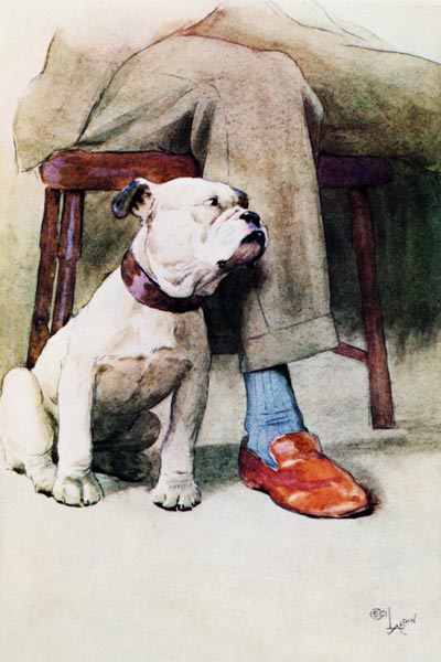 Bulldog (pen & ink & wash on paper) von Cecil Charles Windsor Aldin