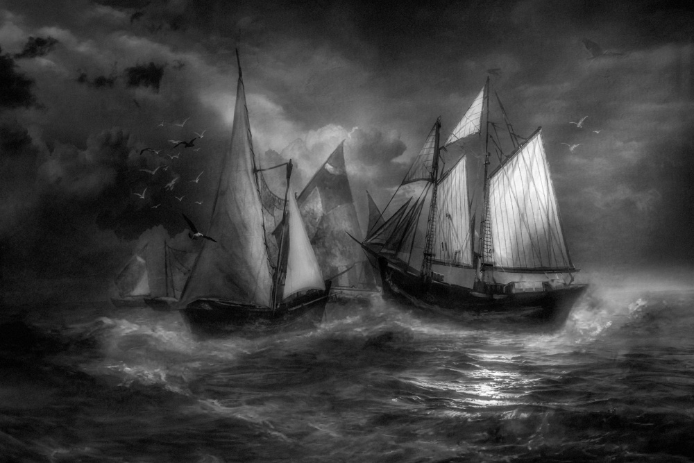 „...Schiffe in stürmischer See...“ von Charlaine Gerber