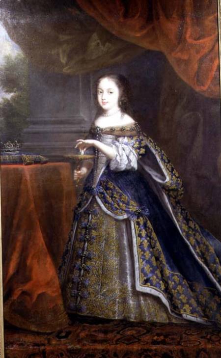 Portrait of Henrietta Anne (Minette), Duchess of Orleans (1644-70), daughter of King Charles I of En von Charles Beaubrun
