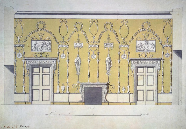 Entwurf des Grünen Esszimmer im Grossen Palast von Zarskoje Selo von Charles Cameron