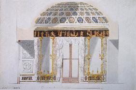 Entwurf des Jaspis-Kabinetts im Achat-Pavillon von Zarskoje Selo