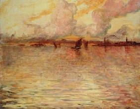 Seascape with Distant View of Venice 1896