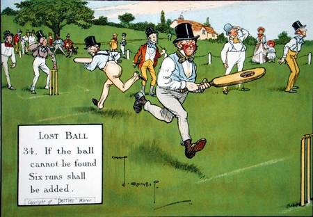 Lost Ball (34), from 'Laws of Cricket' von Charles Crombie