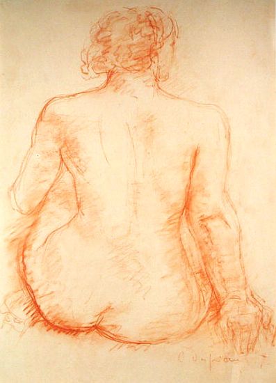 Seated Nude from the Back von Charles Despiau