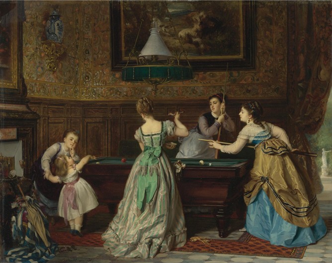 Billard spielende Damen von Charles Edouard Boutibonne