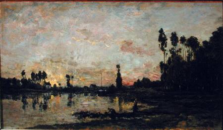 Sunset on the Oise von Charles-François Daubigny