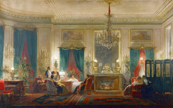 Salon of Princess Mathilde Bonaparte (1820-1904) Rue de Courcelles, Paris von Charles Giraud