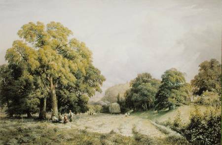 Haymaking, Lewes, Sussex  on von Charles Grant Davidson
