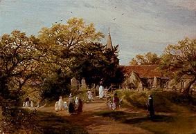 Kirchgang in New-Forest (Brockenhurst) von Charles James Lewis