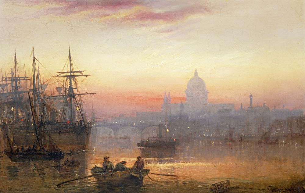 The Pool of London at Sundown von Charles John de Lacy