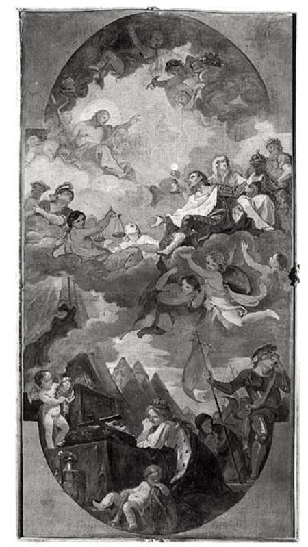 Apotheosis of St. Louis, sketch for the ceiling of the church San Luigi dei Francesi, Rome von Charles Joseph Natoire