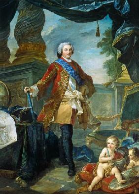 Louis (1729-65) Dauphin of France with a Plan of the Siege of Tournai 1747