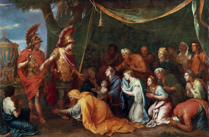 Die Königinnen von Persien zu Füßen Alexanders des Großen” od. “Im Zelt des Darius” (Nach der Nieder von Charles Le Brun