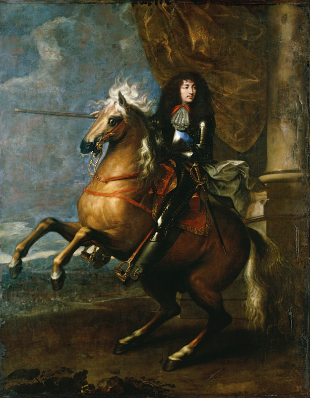 Reiterbildnis König Ludwigs XIV. von Frankreich (Portrait équestre de Louis XIV). von Charles Le Brun