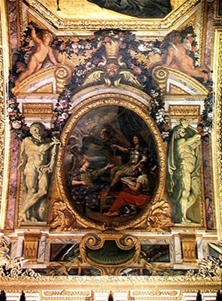 Financial Order Regained in 1662, Ceiling Painting from the Galerie des Glaces von Charles Le Brun