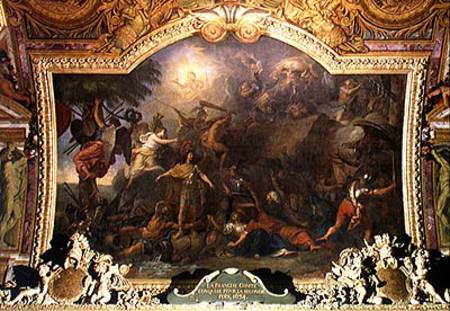 Franche-Comte Conquered for the Second Time, Ceiling Painting from the Galerie des Glaces von Charles Le Brun