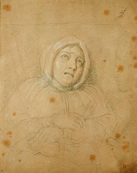 Marie-Madeleine-Marguerite (c.1630-76) The Marquise de Brinvilliers on Her Way to Being Tortured von Charles Le Brun