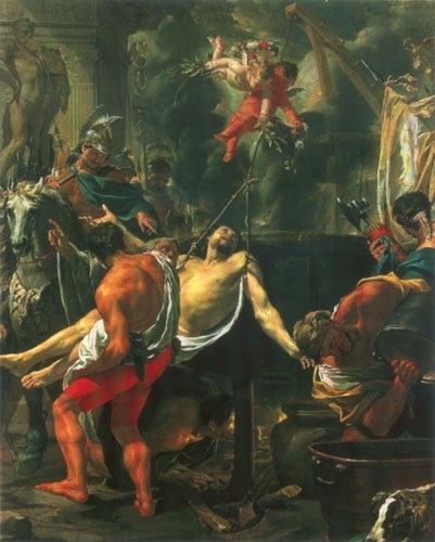 Das Martyrium des hl. Johannes vor Porta Latina von Charles Le Brun