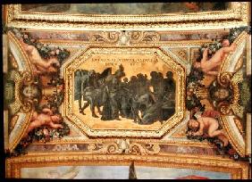 Helping the People during the Famine of 1662, Ceiling Painting from the Galerie des Glaces