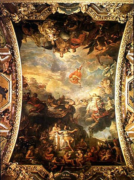 View of King Louis XIV Governing Alone in 1661 and The Prosperous Neighbouring Powers of France von Charles Le Brun