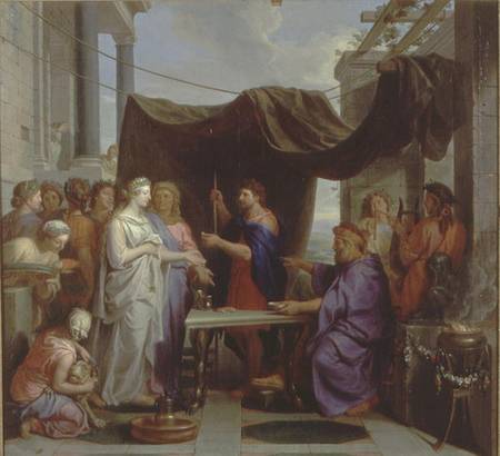 The Wedding of Moses and Zipporah (pair of 78385) von Charles Le Brun