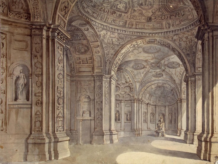 Interieur der Villa Madama in Rom von Charles Louis Clerisseau