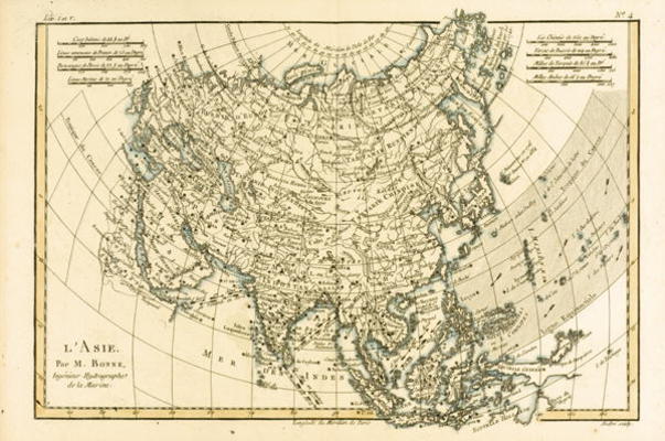 Asia, from 'Atlas de Toutes les Parties Connues du Globe Terrestre' by Guillaume Raynal (1713-96) pu von Charles Marie Rigobert Bonne