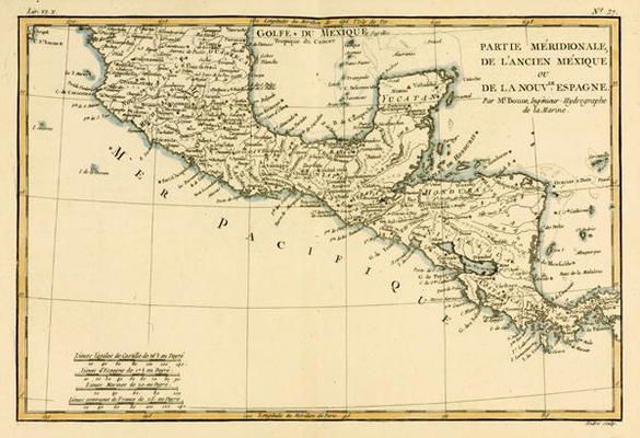 Southern Mexico, from 'Atlas de Toutes les Parties Connues du Globe Terrestre' by Guillaume Raynal ( von Charles Marie Rigobert Bonne