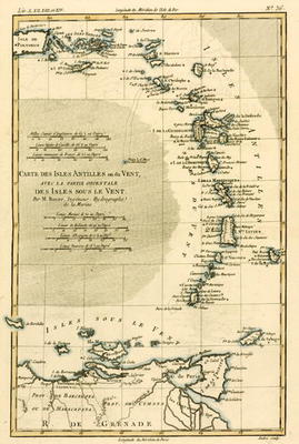 The Lesser Antilles or the Windward Islands, with the Eastern part of the Leeward Islands, from 'Atl von Charles Marie Rigobert Bonne