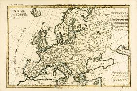 Europe, from 'Atlas de Toutes les Parties Connues du Globe Terrestre' by Guillaume Raynal (1713-96) 1869