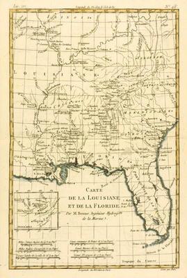 Louisiana and Florida, from 'Atlas de Toutes les Parties Connues du Globe Terrestre' by Guillaume Ra 04th-