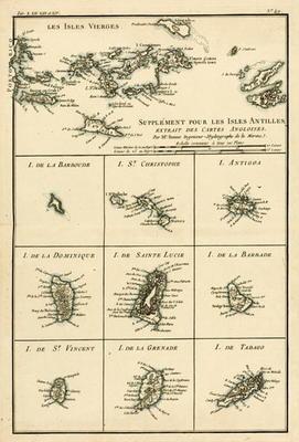 The Virgin Islands, from 'Atlas de Toutes les Parties Connues du Globe Terrestre' by Guillaume Rayna 1930