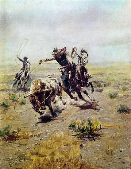 Cowboy Roping a Steer von Charles Marion Russell