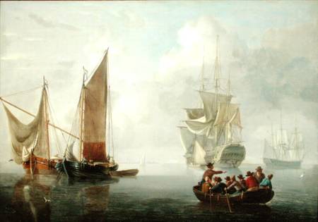 Becalmed off a Dutch Coastline von Charles Martin Powell