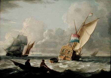 A Dutch Admiralty Yacht and other Shipping von Charles Martin Powell