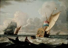 A Dutch Admiralty Yacht and other Shipping