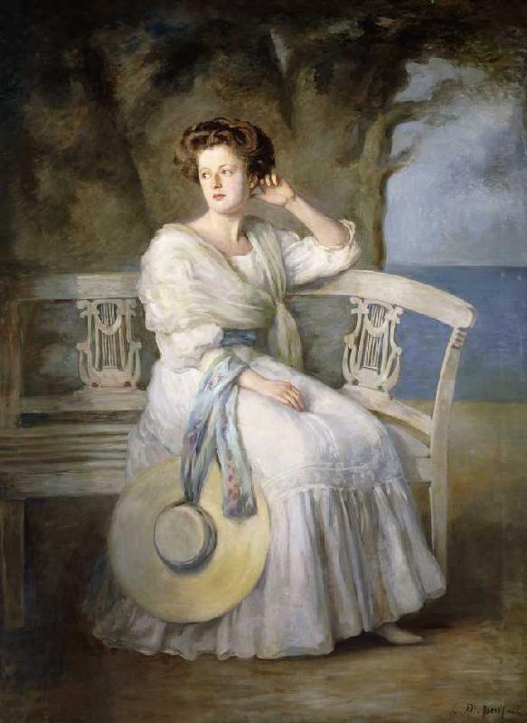 Portrait einer Dame. von Charles Mendelssohn Horsfall