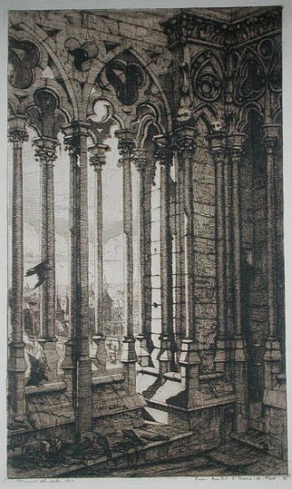 The Gallery of Notre-Dame, Paris von Charles Meryon