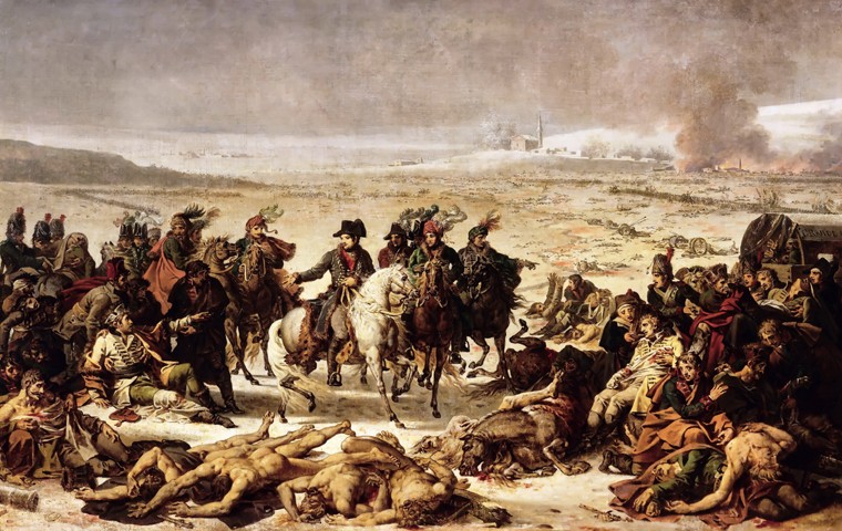 Napoleon auf dem Schlachtfeld von Preußisch Eylau am 9. Februar 1807 von Charles Meynier