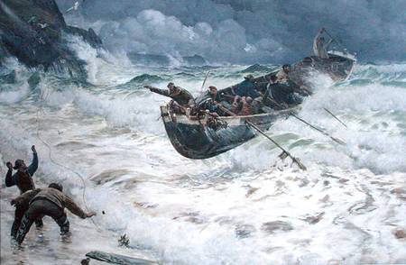 How the Boat Came Home von Charles Napier Hemy