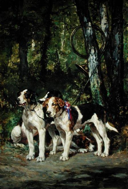 A Pack of Hounds (panel) von Charles Oliver de Penne