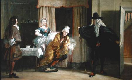 Scene from 'Le Malade Imaginaire' by Moliere (1622-73) von Charles Robert Leslie