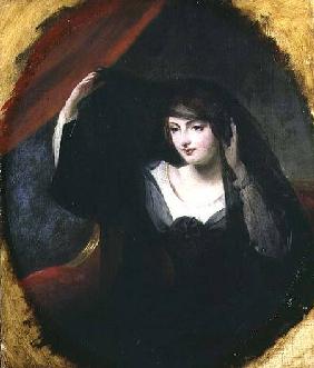 Olivia Raising her Veil 1849
