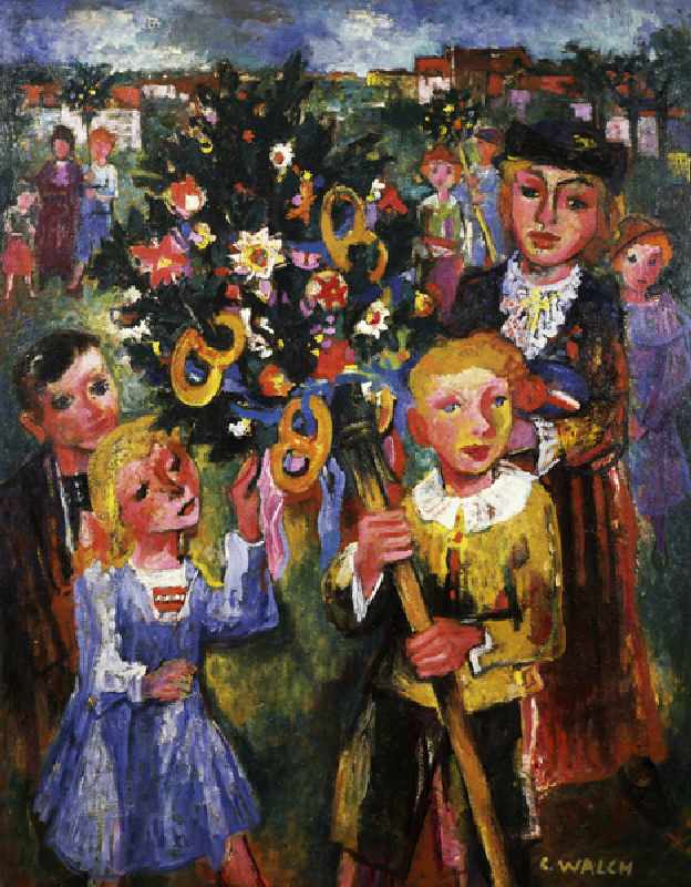 Le Bouquet des Rameaux, Gemälde von Charles Walch (1896-1948), Frankreich von Charles Walch