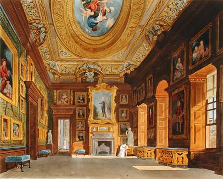 Queen Caroline's Drawing Room, Kensington Palace, from 'The History of the the Royal Residences', en von Charles Wild