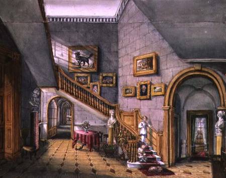 The Staircase, Strood Park, f26 from An Album of Interiors von Charlotte Bosanquet