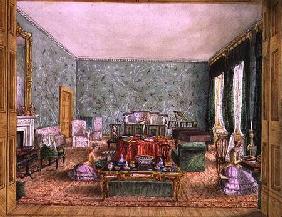 The Drawing Room at Meesdenbury, f13 from An Album of Interiors 1843  on