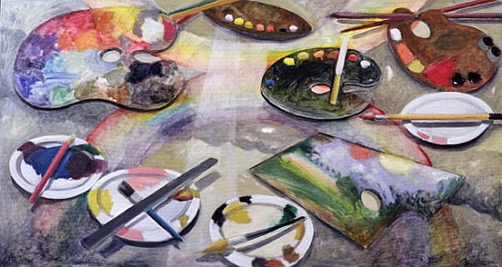 Spectrum of Artists'' Palettes, 2003 (oil on canvas)  von Charlotte  Moore